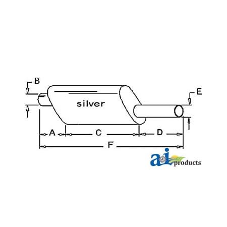 A & I Products MUFFLER 31" x5" x8" A-C5NN5230AR